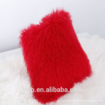 2017 Wholesale Tibetan Mongolian Lamb Fur Wool Cushion Cover